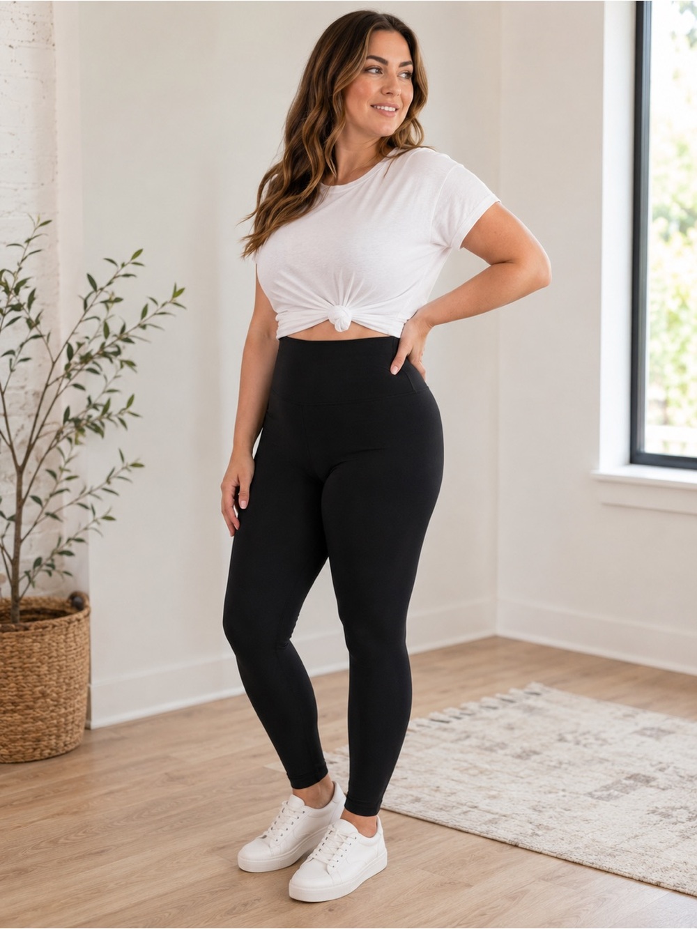 Shapermint Essentials XL High Waisted Shaping Leggings Black Tummy Control NWOT